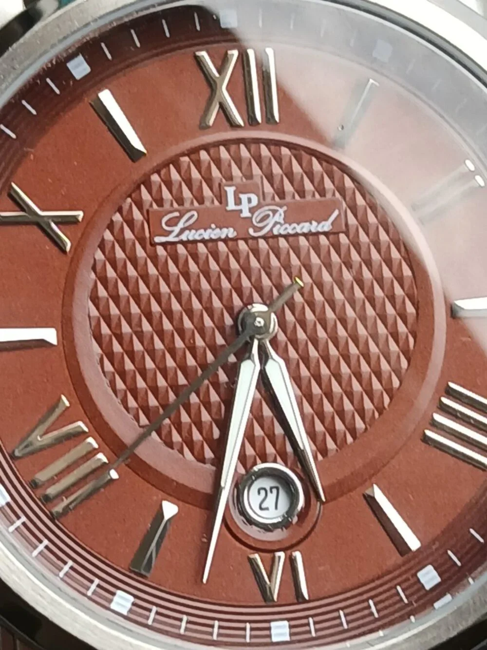 Lucien Piccard Watch with leather band brown